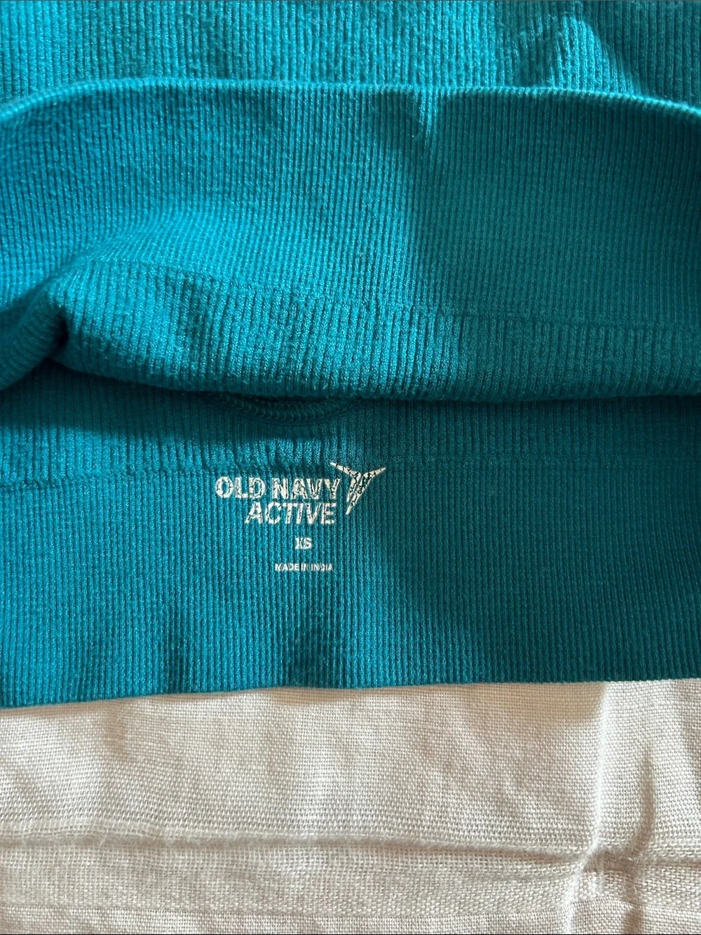 Seamless Ribbed Teal Sports Bralette Old Navy XS